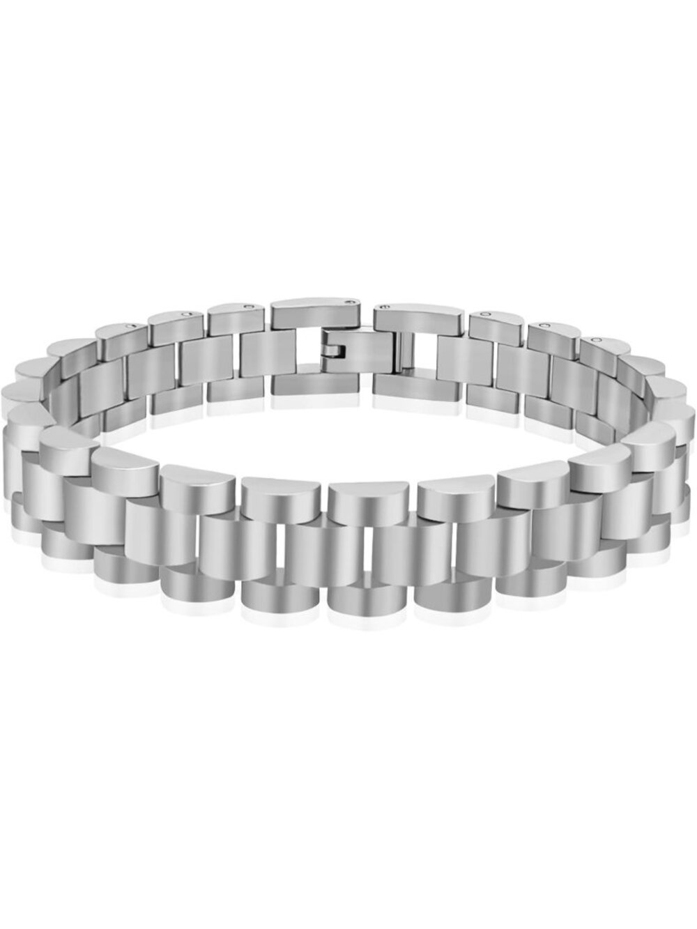 Women's Silver Chunky Gold Watch Strap Chain Stainless Steel Bracelet